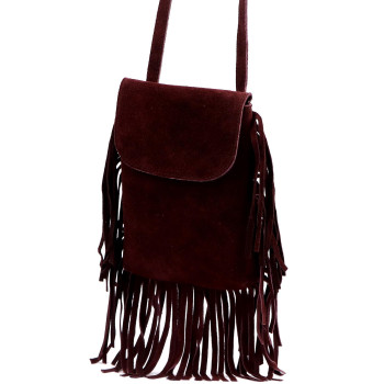 Kožená kabelka Luka vínová KZ2259037