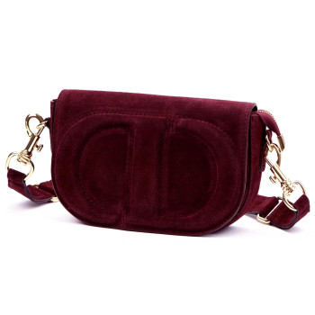 Kožená kabelka Luka vínová KZ2259039