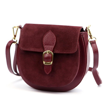 Kožená kabelka Luka vínová KZ2259043