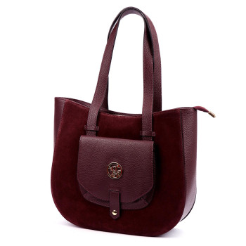 Kožená kabelka Gregorio vínová KZ2259064