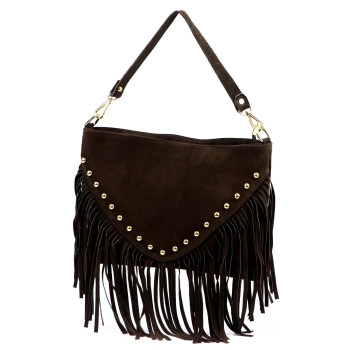 Kožená kabelka Luka hnedá KZ2258748