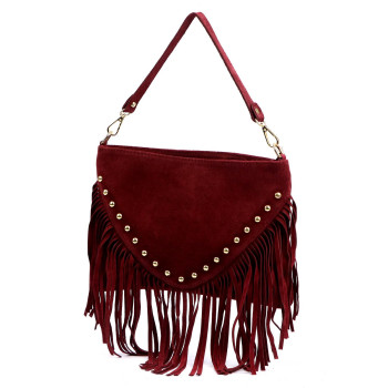 Kožená kabelka Luka vínová KZ2258750