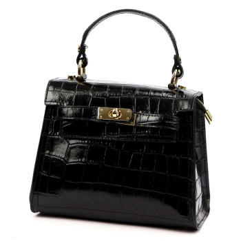 Kožená kabelka Luka čierna KZ2259102