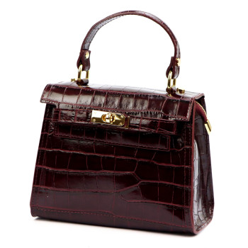 Kožená kabelka Luka vínová KZ2259103