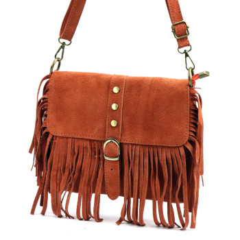 Kožená kabelka Luka tehlovo červená KZ2259120