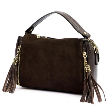 Kožená kabelka Luka hnedá KZ2259046