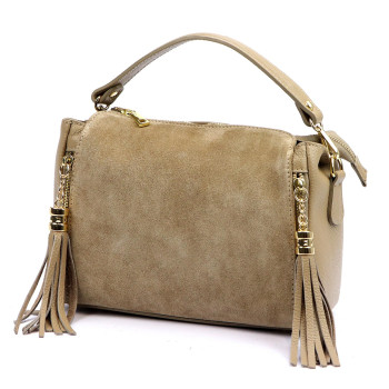 Kožená kabelka Luka béžová KZ2259047