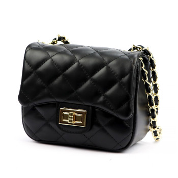 Kožená kabelka Luka čierna KZ2259049