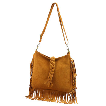 Kožená kabelka Luka hnedá KZ2259116