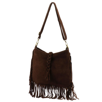 Kožená kabelka Luka hnedá KZ2259117