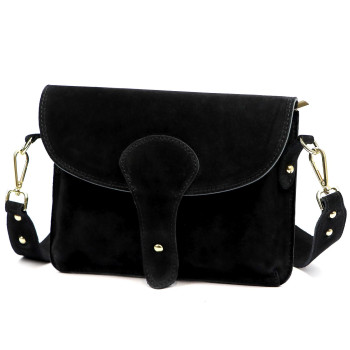 Kožená kabelka Luka čierna KZ2259152