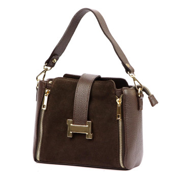 Kožená kabelka Luka hnedá KZ2259029