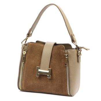 Kožená kabelka Luka béžová KZ2259030