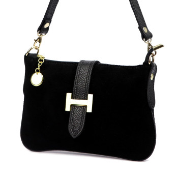 Kožená kabelka Luka čierna KZ2259069