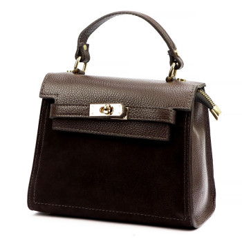 Kožená kabelka Luka hnedá KZ2259067