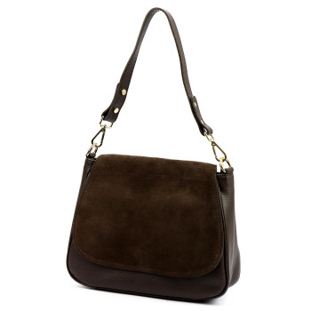 Kožená kabelka Luka hnedá KZ2259144