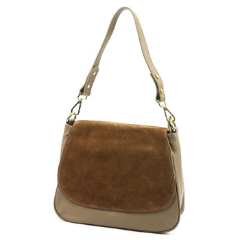 Kožená kabelka Luka béžová KZ2259145