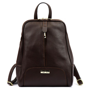 Dámsky kožený batoh MiaMore hnedý (KZ2258889) 9,5l