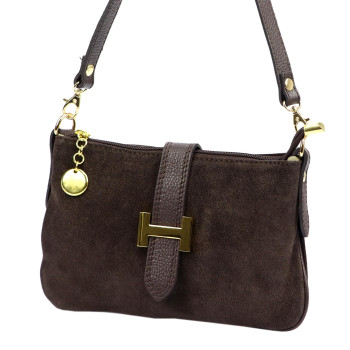 Kožená kabelka Luka hnedá KZ2259072