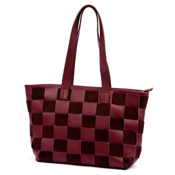 Kožená kabelka Luka vínová KZ2259351