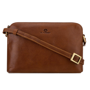 Kožená kabelka EL FORREST hnedá KZ2259211