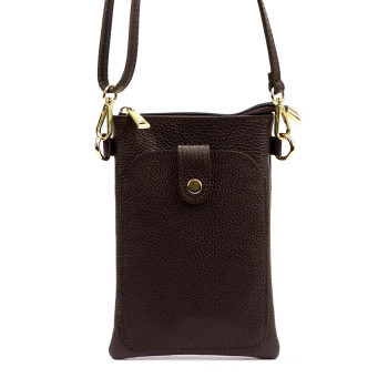 Kožená kabelka Luka hnedá KZ2259304