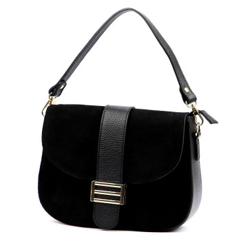 Kožená kabelka Luka čierna KZ2259353