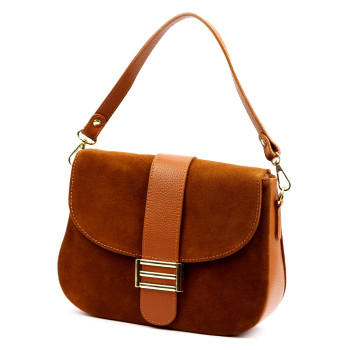 Kožená kabelka Luka hnedá KZ2259355