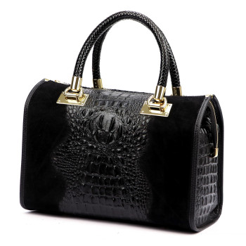 Kožená kabelka Luka čierna KZ2259325