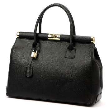 Kožená kabelka Luka čierna KZ2259417