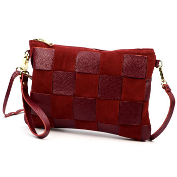 Kožená kabelka Luka vínová KZ2259432