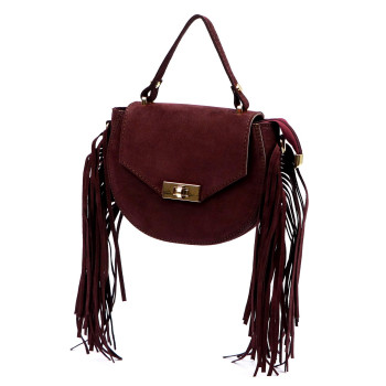 Kožená kabelka Luka vínová KZ2259410