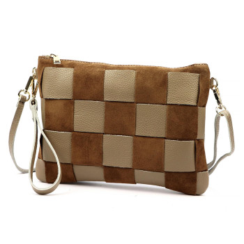 Kožená kabelka Luka hnedá KZ2259431