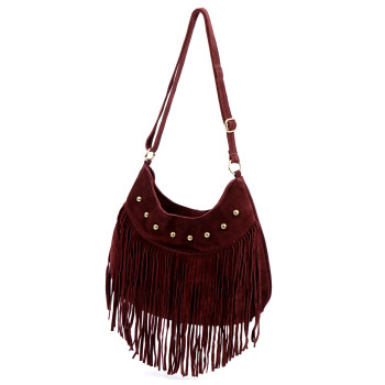 Kožená kabelka Camilla vínová KZ2259384