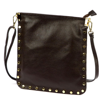 Kožená kabelka Luka hnedá KZ2259421