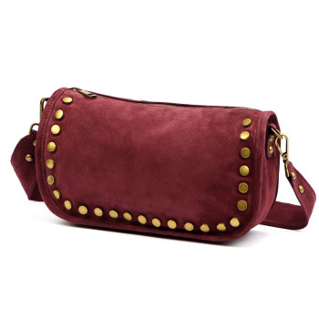 Kožená kabelka Luka vínová KZ2259395