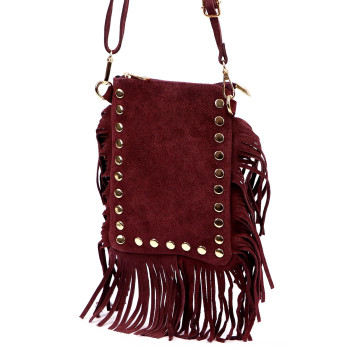 Kožená kabelka Luka vínová KZ2259425