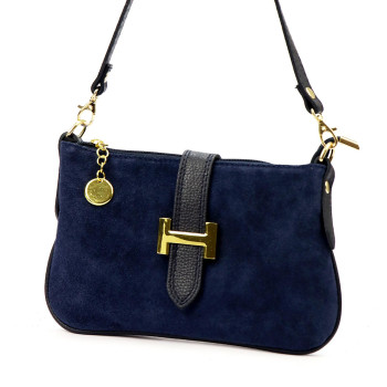 Kožená kabelka Luka modrá KZ2259341