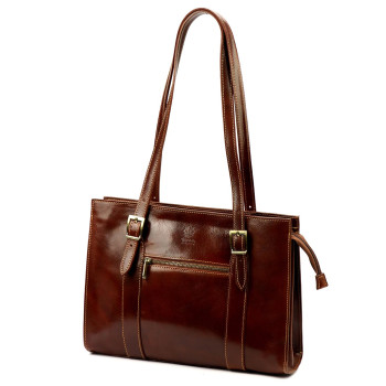 Kožená kabelka Florence hnedá KZ2259505