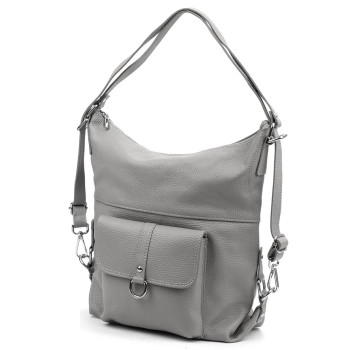 Kožená kabelka Patrizia sivá KZ2221011
