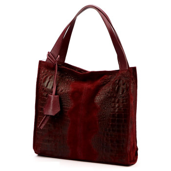 Kožená kabelka Luka vínová KZ2259635