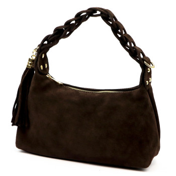 Kožená kabelka Luka hnedá KZ2259603