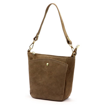 Kožená kabelka Luka mokka KZ2259634