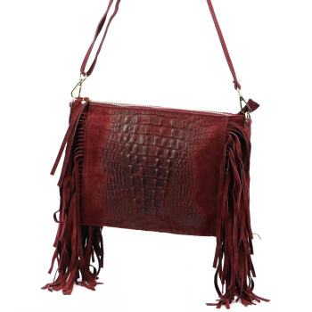 Kožená kabelka Luka vínová KZ2259651