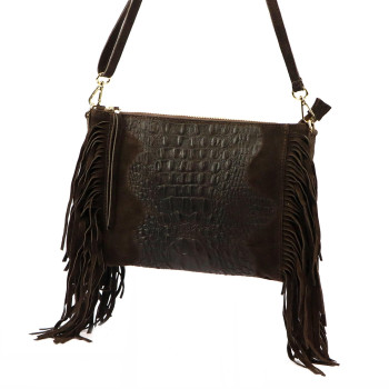 Kožená kabelka Luka hnedá KZ2259653