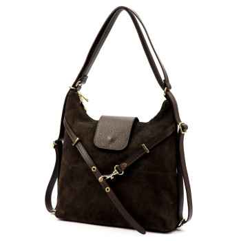 Kožená kabelka Luka hnedá KZ2259708