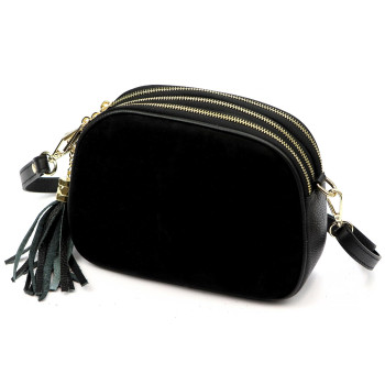 Kožená kabelka Luka čierna KZ2259719