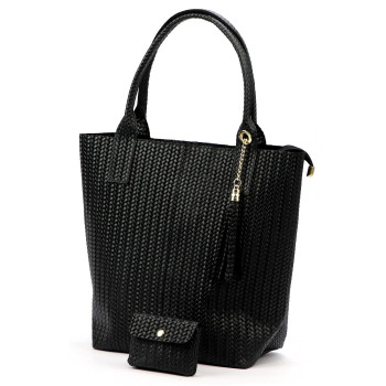 Kožená kabelka Luka čierna KZ2259730