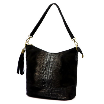 Kožená kabelka Luka čierna KZ2259714