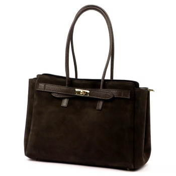 Kožená kabelka Camilla hnedá KZ2259342